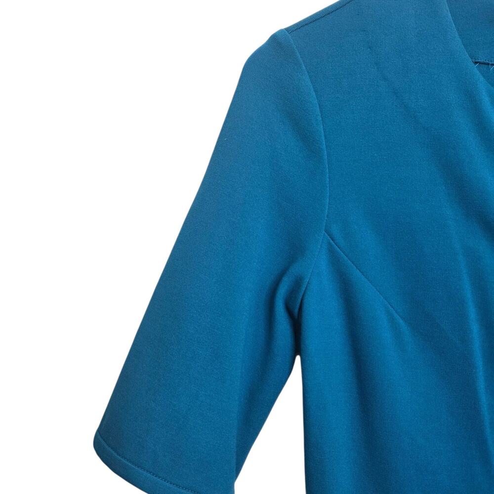 DVF DIane Von Furstenberg Womens SZ 6 Teal Blue Saturn Stretch Jersey Dress NWT - Picture 6 of 10